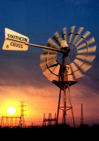 Energy Sun Windmill Electricity Ballarat Stock Photography